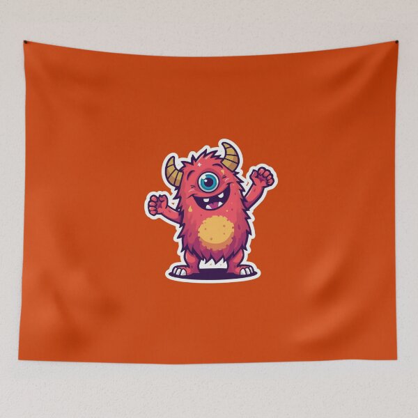 Item preview, Cute One-Eyed Monster Cartoon Kawaii Funny Creature Colorful Fantasy Character T-Shirt Sticker designed and sold by Kruti Collection.