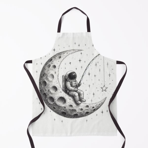 Item preview, astronaut fishing stars designed and sold by sevenmountains.