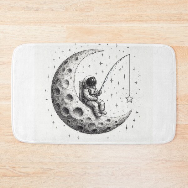 Item preview, astronaut fishing stars designed and sold by sevenmountains.
