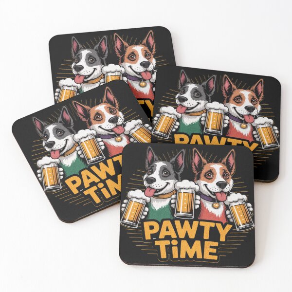 Item preview, Pawty Time Funny Dog Beer Shirt | Cute Party Dogs Drinking Beer Graphic Tee designed and sold by Negisandeep studio.