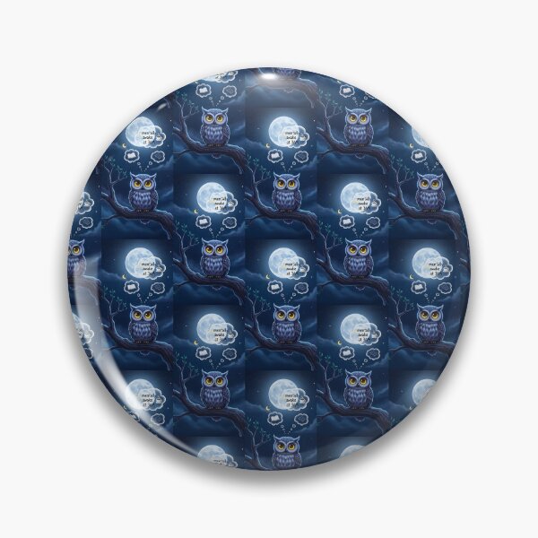 Item preview, Mentally Awake At 3AM Funny Owl Insomnia Night Art designed and sold by Itsheartshop.