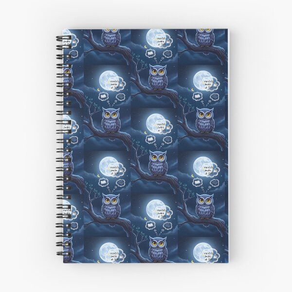 Item preview, Mentally Awake At 3AM Funny Owl Insomnia Night Art designed and sold by Itsheartshop.