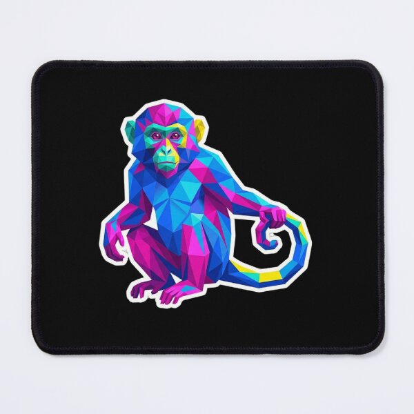 Item preview, Futuristic Neon Chimpanzee – Cyberpunk Geometric Art for Tech Lovers designed and sold by bsbd-action.