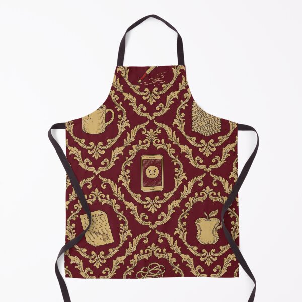 Item preview, Antique Gold Teacher Chaos Damask Pattern designed and sold by Seeding Serendipity.