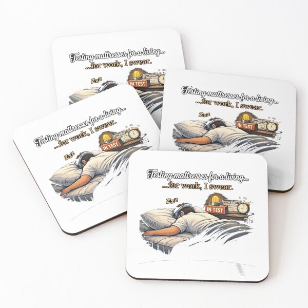 Item preview, Testing Mattresses for a Living – Funny Sleep Job Illustration designed and sold by GCCloverCo.