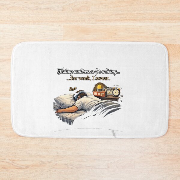 Item preview, Testing Mattresses for a Living – Funny Sleep Job Illustration designed and sold by GCCloverCo.
