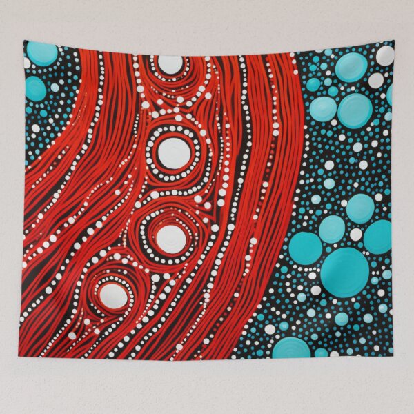 Item preview, Aboriginal Inspired Dot Art - Flowing Lava designed and sold by GrinGalore.