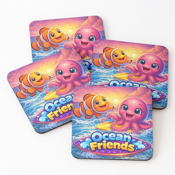 Item preview, Fish and Octopus — Ocean Friends designed and sold by  ZenRave Designs.