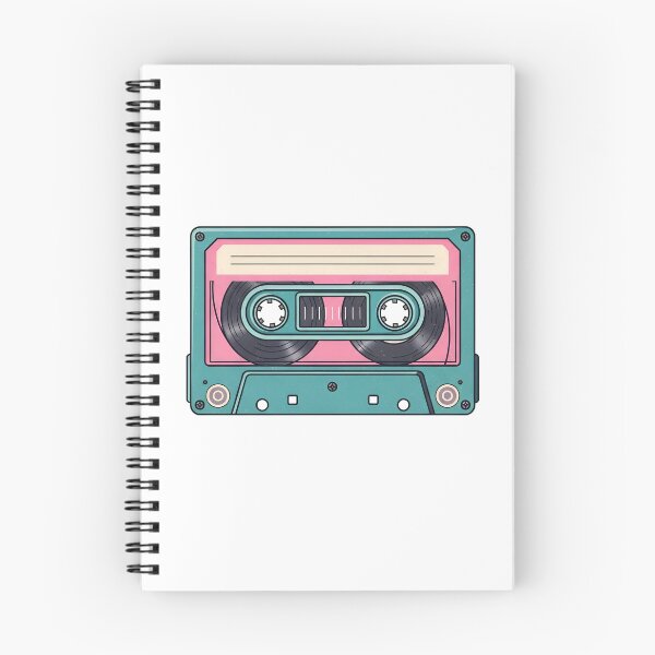 Item preview, Retro-style illustration of a cassette tape with a pink label and teal casing. designed and sold by VerizalShop.