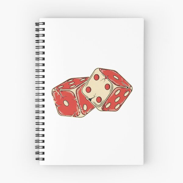 Item preview, Two vintage-style dice with red and white colors on a table designed and sold by VerizalShop.