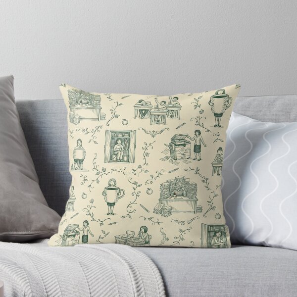 Item preview, Teacher Chaos Toile de Jouy Pattern in Forest Green designed and sold by Seeding Serendipity.