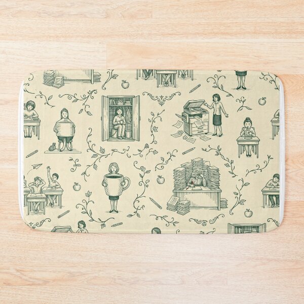 Item preview, Teacher Chaos Toile de Jouy Pattern in Forest Green designed and sold by Seeding Serendipity.