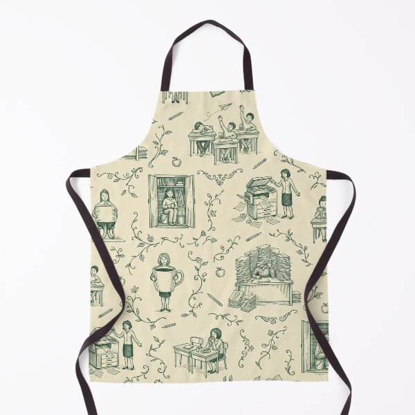 Item preview, Teacher Chaos Toile de Jouy Pattern in Forest Green designed and sold by Seeding Serendipity.