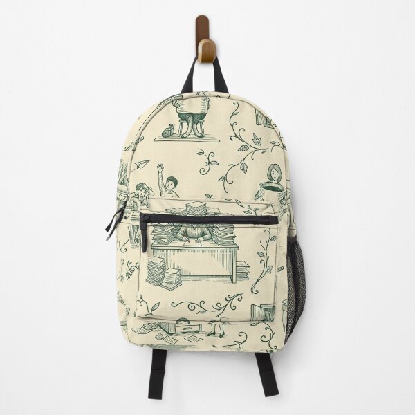 Item preview, Teacher Chaos Toile de Jouy Pattern in Forest Green designed and sold by Seeding Serendipity.