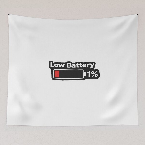 Item preview, Low Battery Human Funny Meme Sticker | Social Battery 1% Gen Z Humor designed and sold by LYZ7VANI.