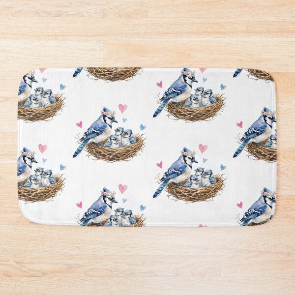 Item preview, Blue Jay mom and baby chicks designed and sold by Roy & Tiffany.