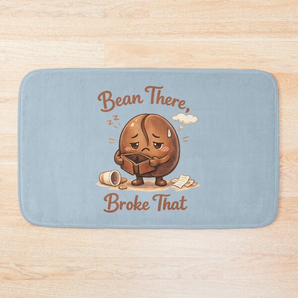 Item preview, Cute Coffee Bean Broke Wallet Pun | Kawaii Exhausted Bean There Broke That designed and sold by PopCulturePixel.