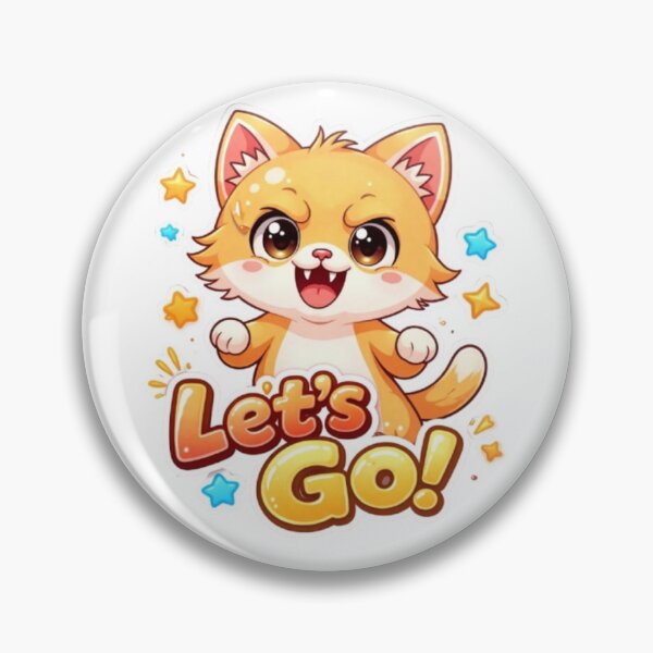 Item preview, Cute Angry Cat Let’s Go Cartoon designed and sold by bhaveshsticker.