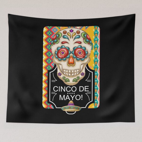 Item preview, Colorful Cinco de Mayo Sugar Skull designed and sold by Snice18.