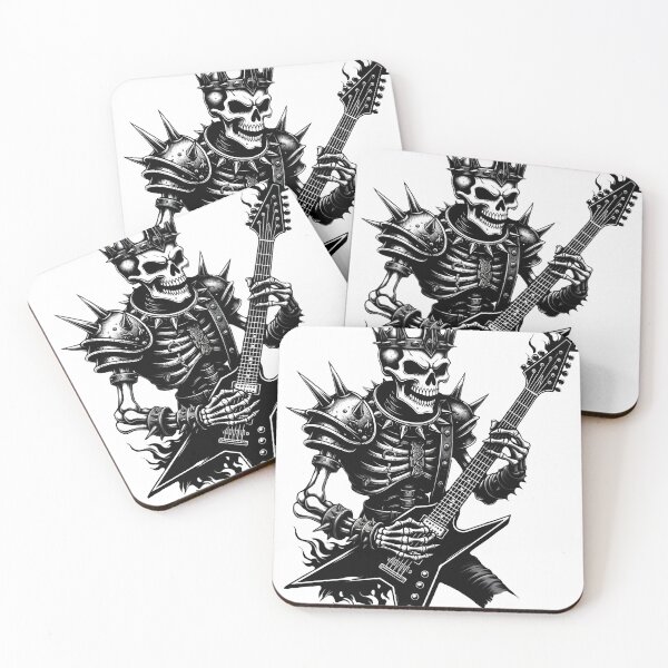 Item preview, Lead Guitar Skeleton in The Undead Band - Gift for Metal Fans designed and sold by Dazzio Designs.