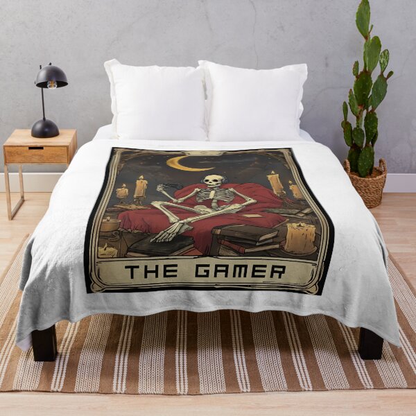 Item preview, The Gamer Tarot Card Skeleton Gaming T-Shirt designed and sold by OlyvieArt.