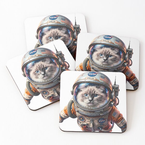 Item preview, Captain Felix The Space Cat | Retro Astronaut Kitty Art designed and sold by Cosmic Dream Studio.