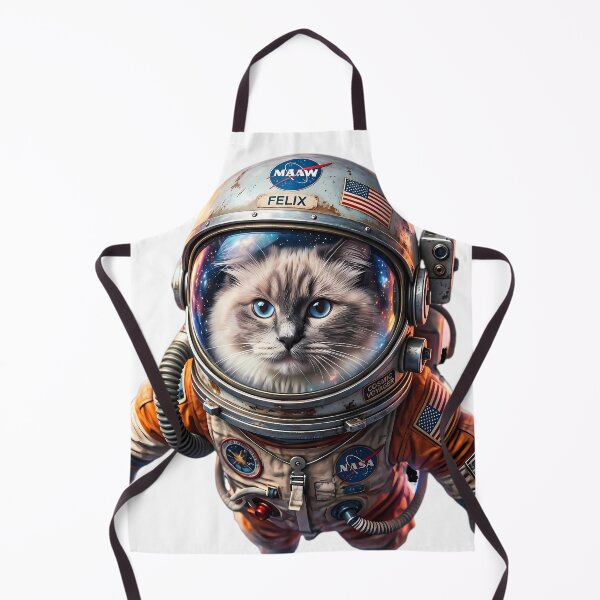 Item preview, Captain Felix The Space Cat | Retro Astronaut Kitty Art designed and sold by Cosmic Dream Studio.