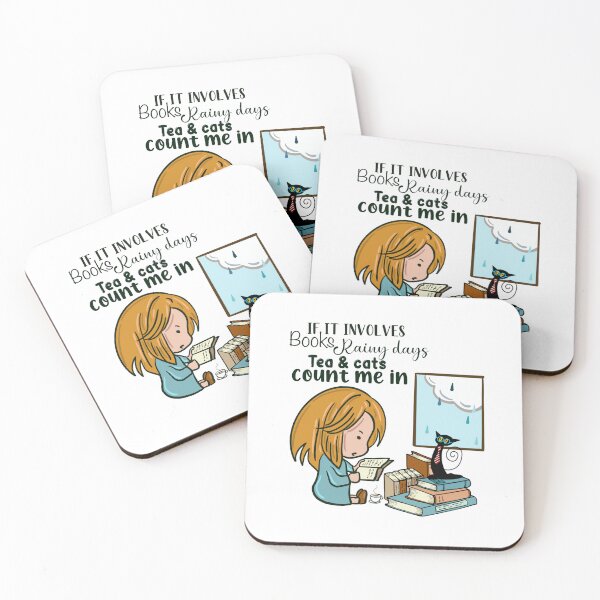 Item preview, Books Rainy Days Tea & Cats Count Me In designed and sold by SuperFloofRes.
