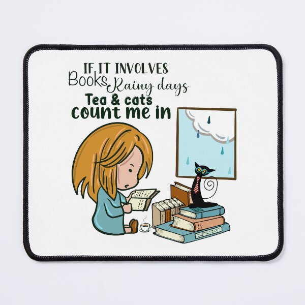 Item preview, Books Rainy Days Tea & Cats Count Me In designed and sold by SuperFloofRes.