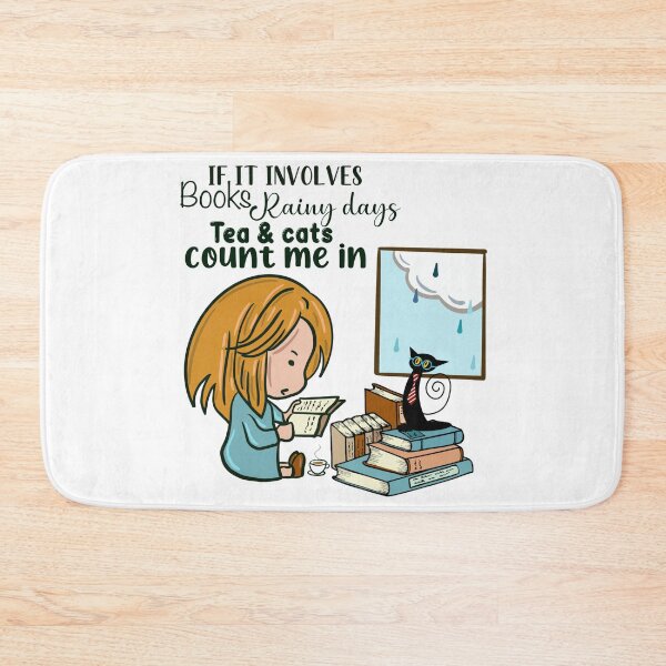 Item preview, Books Rainy Days Tea & Cats Count Me In designed and sold by SuperFloofRes.