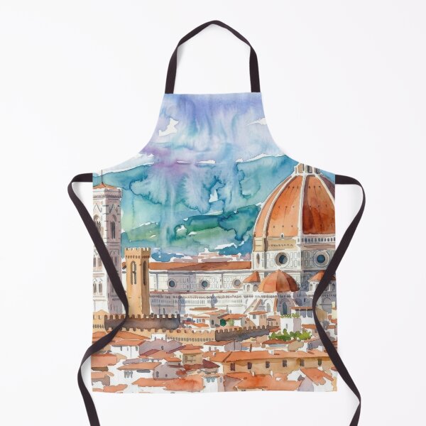 Item preview, Florence Italy Duomo Watercolor Cityscape Painting designed and sold by caracatita75.