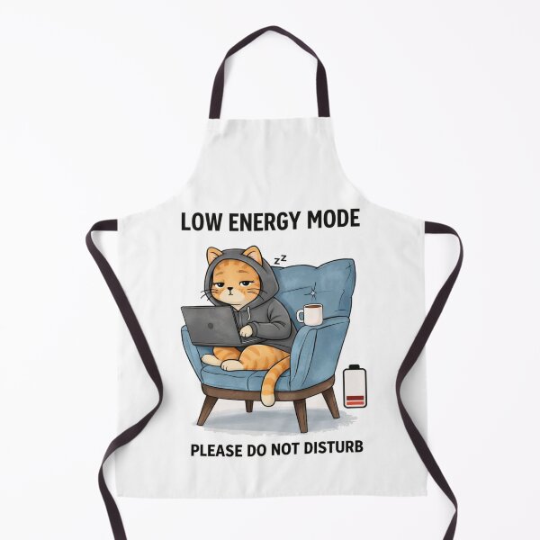 Item preview, Low Energy Mode Cat T-Shirts – Cute Lazy Laptop Graphic designed and sold by KDesignCrafts.