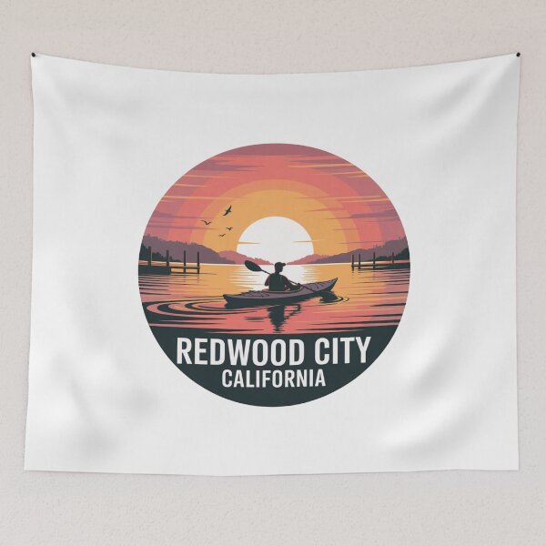 Item preview, Redwood City California: Kayak Silhouette Sunset  designed and sold by CircinusStore.