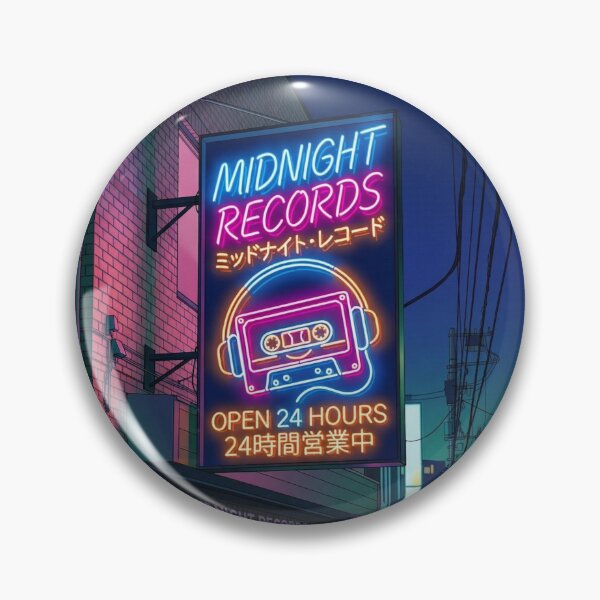 Item preview, Neon Cassette Record Store Retro Anime City Pop Night Aesthetic designed and sold by UltimateJapan.
