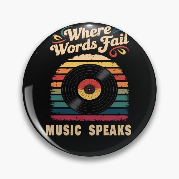 Item preview, Where Words Fail, Music Speaks – Vintage Vinyl Design designed and sold by Art-Arcade6.