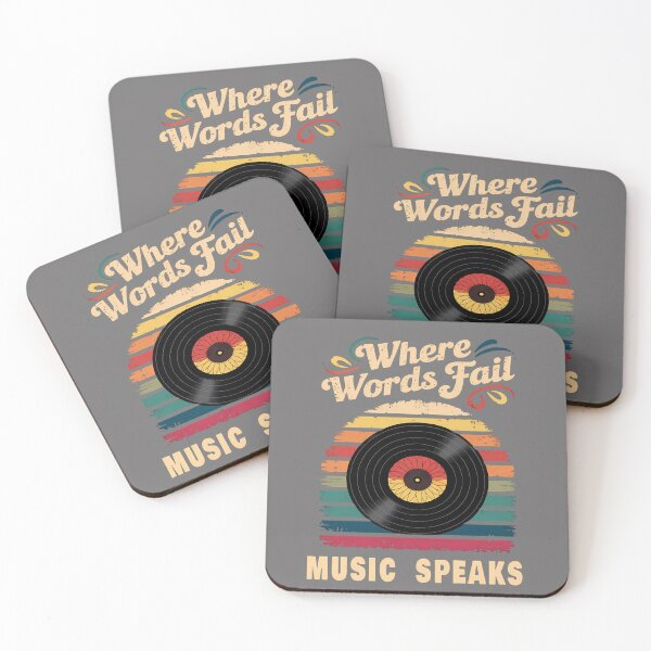 Item preview, Where Words Fail, Music Speaks – Vintage Vinyl Design designed and sold by Art-Arcade6.