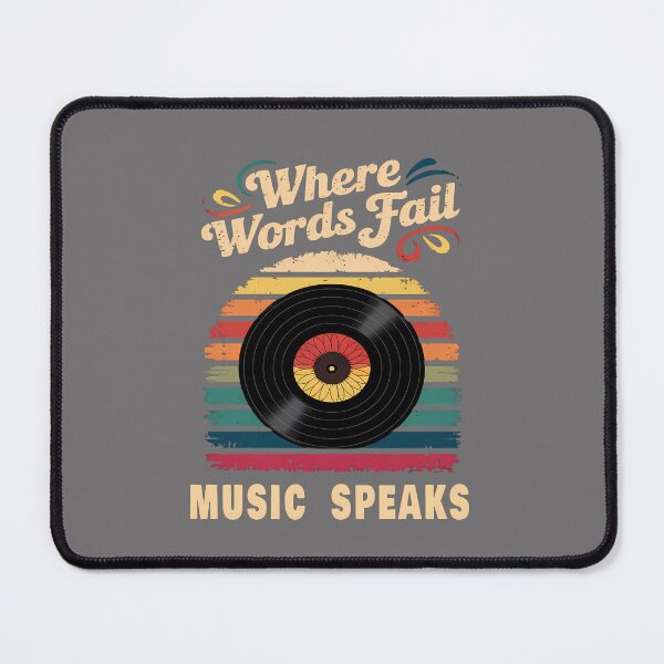 Item preview, Where Words Fail, Music Speaks – Vintage Vinyl Design designed and sold by Art-Arcade6.