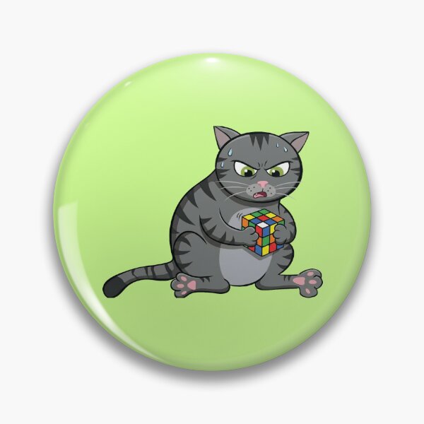 Item preview, Concentration Cat Solves Rubik's Cube designed and sold by FluffyFlonk.