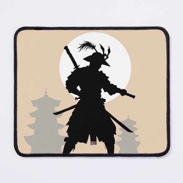 Item preview, Moonlit resolve - samurai warrior shadow illustration designed and sold by Envelope-99.