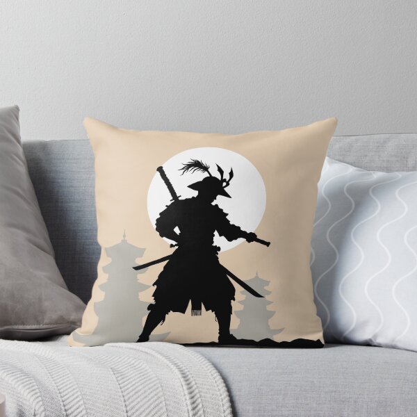Item preview, Moonlit resolve - samurai warrior shadow illustration designed and sold by Envelope-99.