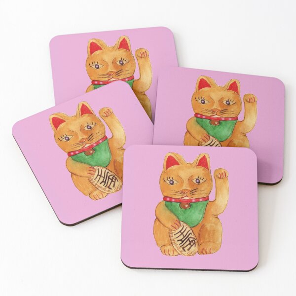 Item preview, Lucky cat pink designed and sold by Evan  Carlinsmith.