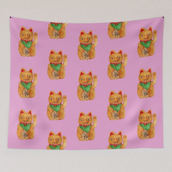 Item preview, Lucky cat pink designed and sold by Evan  Carlinsmith.
