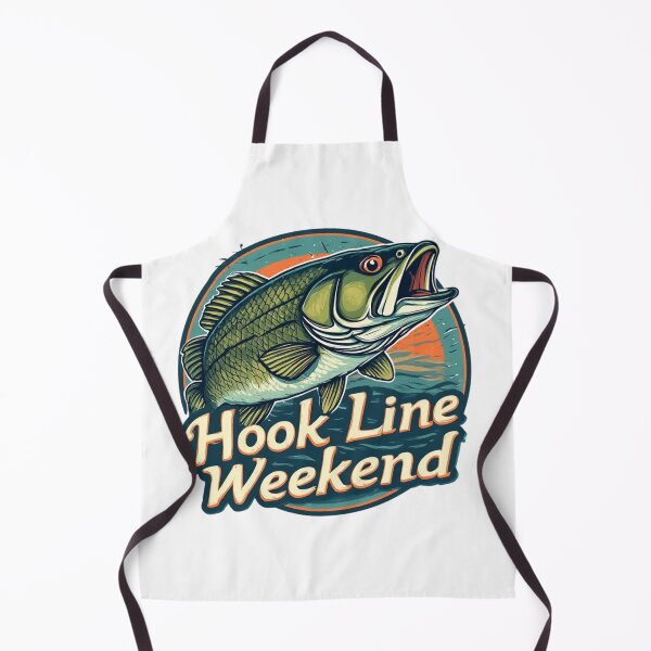 Item preview, Hook Line Weekend – Retro Bass Fishing Badge for Anglers & Lake Lovers designed and sold by tareankush.