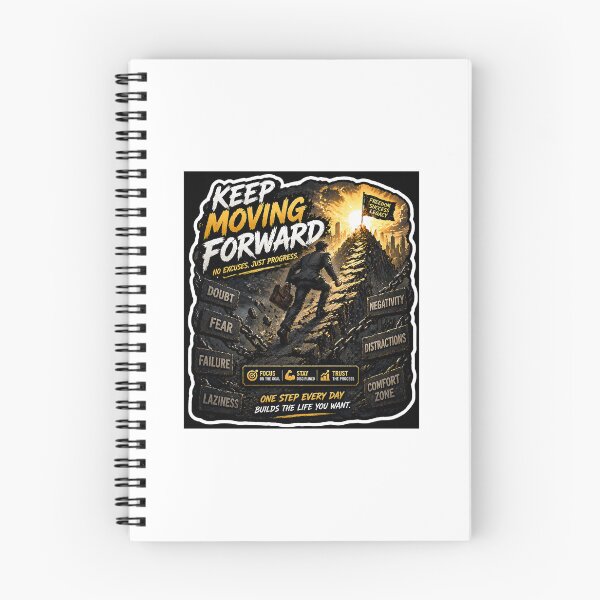 Item preview, Keep Moving Forward – No Excuses Business Motivation Sticker designed and sold by Wander Pop Studio.