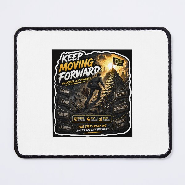 Item preview, Keep Moving Forward – No Excuses Business Motivation Sticker designed and sold by Wander Pop Studio.