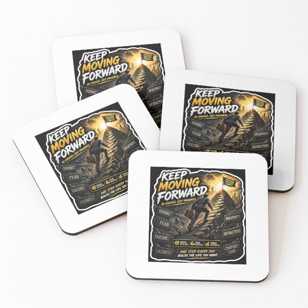 Item preview, Keep Moving Forward – No Excuses Business Motivation Sticker designed and sold by Wander Pop Studio.