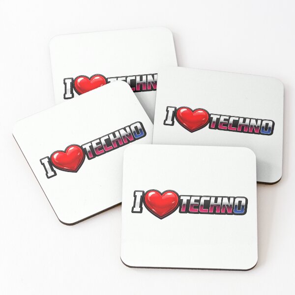 Item preview, I Love Techno Text Electronic Music Lover Design designed and sold by  ZenRave Designs.