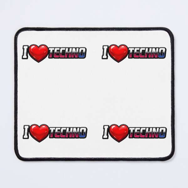 Item preview, I Love Techno Text Electronic Music Lover Design designed and sold by  ZenRave Designs.