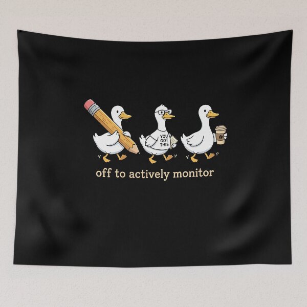 Item preview, Funny Teacher Ducks Off To Actively Monitor designed and sold by graphixpolash.