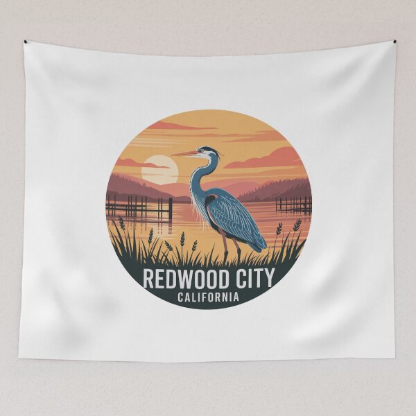 Item preview, Redwood City California: Heron Sunset  designed and sold by CircinusStore.